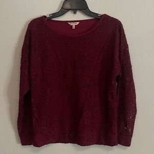 Juicy Couture Deep Red Lace Top